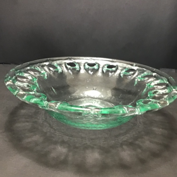 Vintage Reticulated Vidrios San Miguel Recycled Glass Bowl - Picture 8 of 8